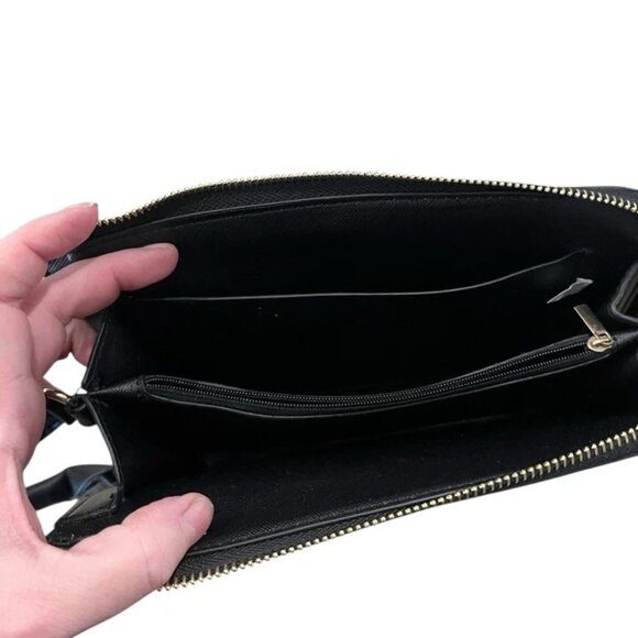 Black Top Handle Purse Ballet Shoes Design Small Zip Bag Cute Novelty Handbag - Picture 5 of 6